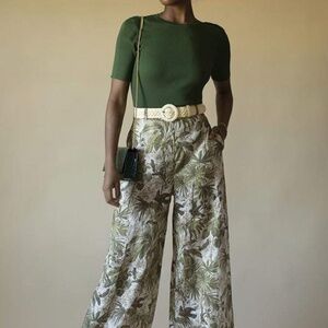 ZIMMERMANN POPPY KNIT TEE Size 0 Olive